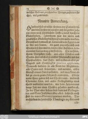Neundte Anmerckung.