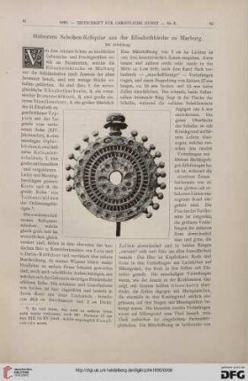 Hölzernes Scheiben-Reliquiar aus der Elisabethkirche zu Marburg
