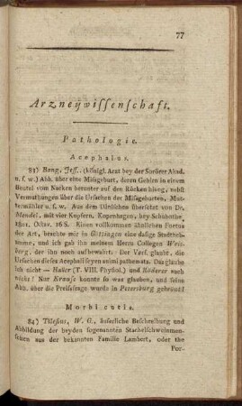 Arzneywissenschaft.