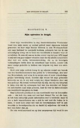 Hoofdstuk V. Mijn optreden in België.