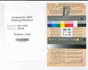 Entnazifizierung Josef Burgmer , geb. 23.09.1894 (Bankangestellter)