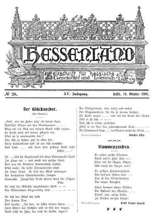 No. 20, 16. Oktober 1901