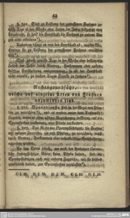 Rechtsgrundsätze, welche auf einzelne Arten von Frohnen anzuwenden sind