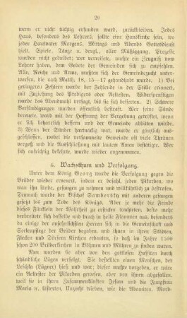 6. Wachsthum und Verfolgung