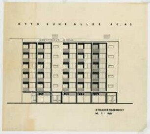 Wohnhäuser Otto-Suhr-Allee 40/42, Berlin-Charlottenburg: Ansicht 1:100