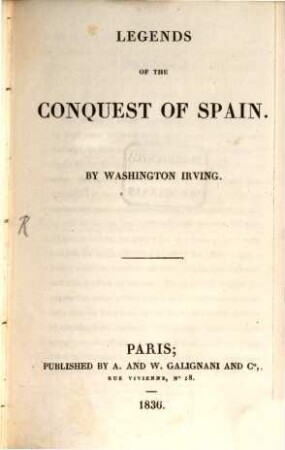 Legends of the conquest of Spain
