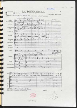 La Sonnambula : Atto II : Scena ed Aria Finale: Ah! non credea mirarti (Amina)(S.)