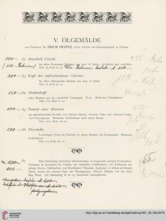 V. Ölgemälde (Nr. 62-67)