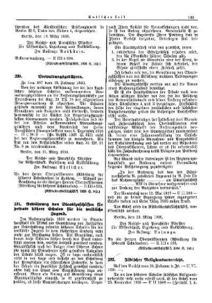 Verwaltungsgebühren : [Erziehung] ; [Für Preußen] ; [Amtliche Erlasse] ; [Amtlicher Teil]