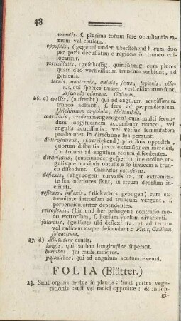 Folia (Blätter)