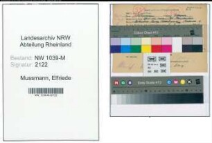 Entnazifizierung Elfriede Mussmann , geb. 00.00.0000 ()