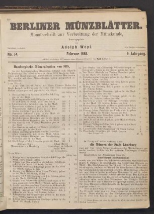 No. 54. Februar 1885