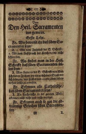 Von Den Heil. Sacramenten insgemein.