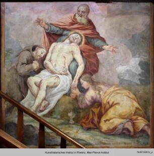 Beweinung Christi mit Gottvater, Maria Magdalena und Franziskus