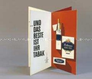 Werbeaufsteller für "Rothmans" - Zigaretten "...und das Beste ist ihr Tabak"