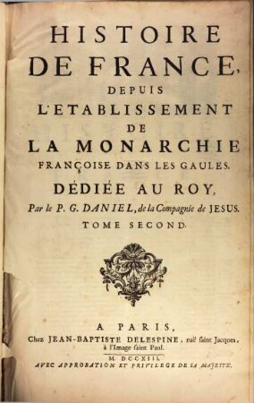 Histoire De France, Depuis L'Etablissement De La Monarchie Françoise dans Les Gaules, 2