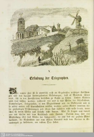 V. Erfindung der Telegraphen