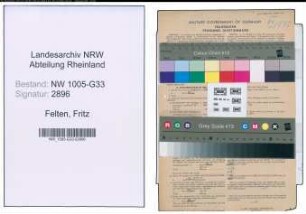 Entnazifizierung Fritz Felten , geb. 01.05.1894 (Lehrer)