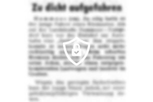 Zu dicht gefahren