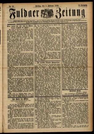 Ausgabe vom Freitag, den 05. Februar 1892.