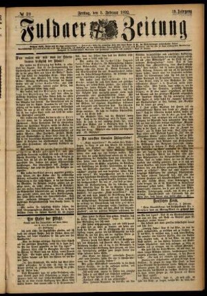 Ausgabe vom Freitag, den 05. Februar 1892.