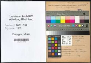 Entnazifizierung Maria Buerger , geb. 24.09.1892 ()