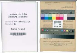 Entnazifizierung Konrad Kamp , geb. 08.05.1891 (Lehrer)