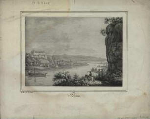 Ansicht von Pirna, Litho, um 1840? : Pirna / Lith. v. E. Sachse. - [S.l.] , [um 1840?]. - 1 Kunstbl. : Lith. ; 17 x 12 cm