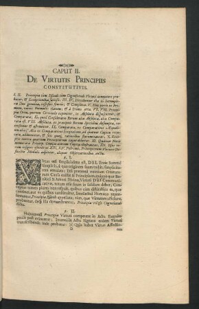 Caput II. De Virtutis Principiis Constitutivis.