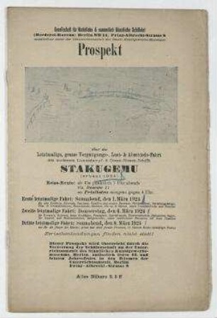 Stakugemu. Berlin. Prospekt der Schülerschaft der Unterrichtsanstalt des Staatl. Kunstgewerbemuseums zu Berlin anläßlich des 42. Jahresfestes, März 1924