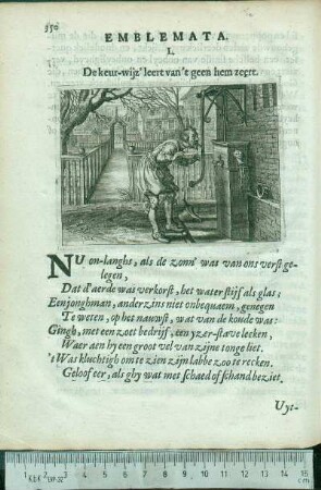 Emblemata. L. Dekeur-wijz' leert van't geen hem zeert.