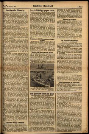 Zweite Ausgabe vom Freitag, den 12. Dezember 1941.