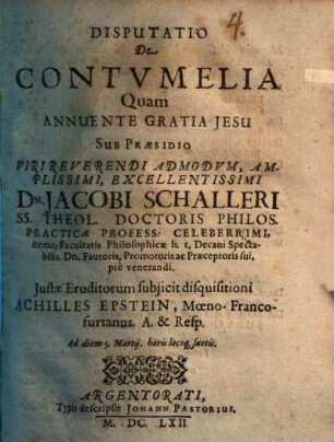 Disp. de contumelia