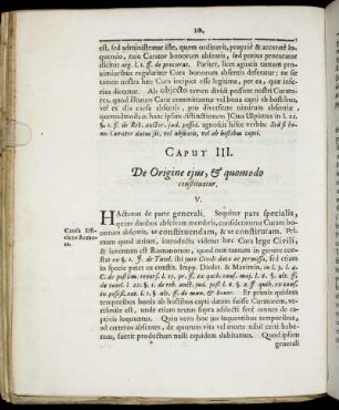 Caput III. De Origine ejus, & quomodo constituatur.