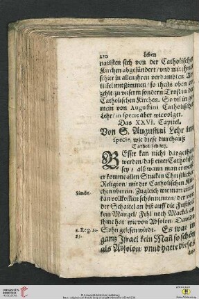 Das XXVI. Capitel