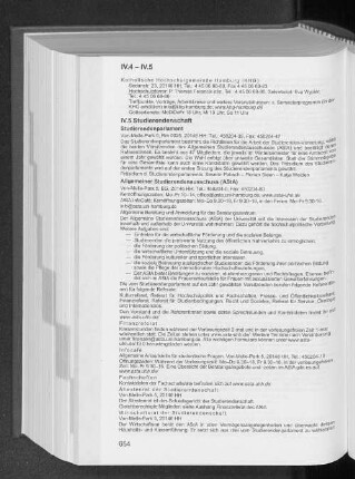 IV.5 Studierendenschaft