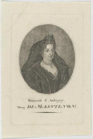 Bildnis der Françoise d'Aubigny, Marq. de Maintenon