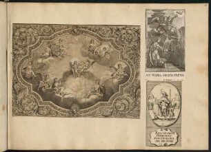 14r-14v, Pegasus und die Musen (Deckenfresko?)