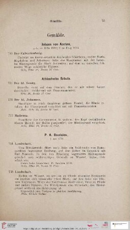 Gemälde (Nr. 730 - 847)