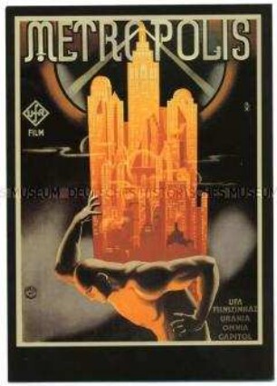 Postkarte mit Motiv des Filmplakats "Metropolis"