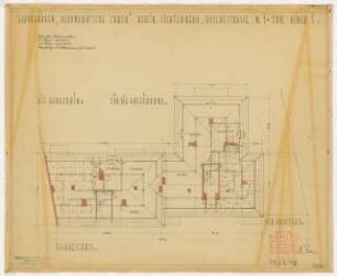 Wohnhausbebauung für Herrmann’sche Erben, Berlin-Lichtenberg: Block 1: Grundriss Dachgeschoss 1:100