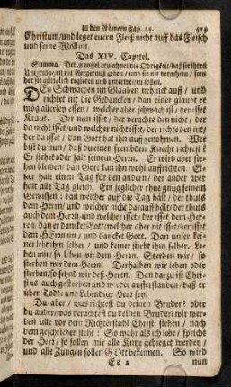 419-425, Das XIV. - XVI. Capitel