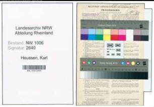 Entnazifizierung Karl Heussen , geb. 23.02.1907 (Zollbetriebsassistent)