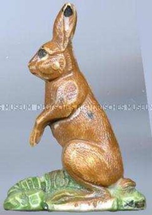 WHW-Abzeichen, Tiere des Waldes: Hase, Straßensammlung im Gau Thüringen vom 24./25. Januar 1942