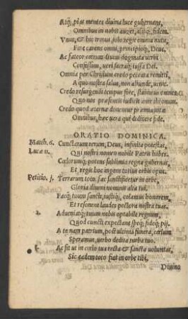 Oratio Dominica.