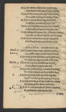 Oratio Dominica.