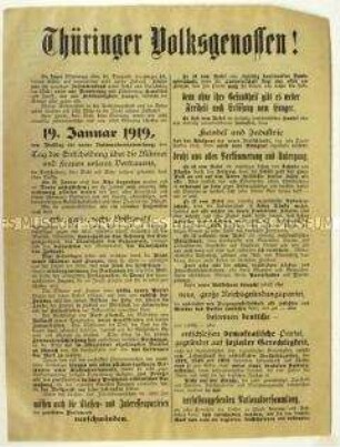 Aufruf der Deutschen Demokratischen Partei zur Wahl der Nationalversammlung 1919