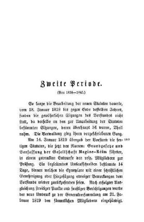 Zweite Periode. (Von 1818-1845)