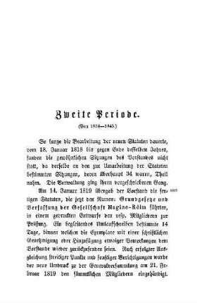 Zweite Periode. (Von 1818-1845)