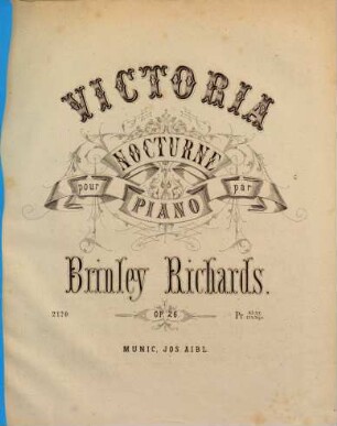 Victoria : Nocturne pour piano ; op. 26